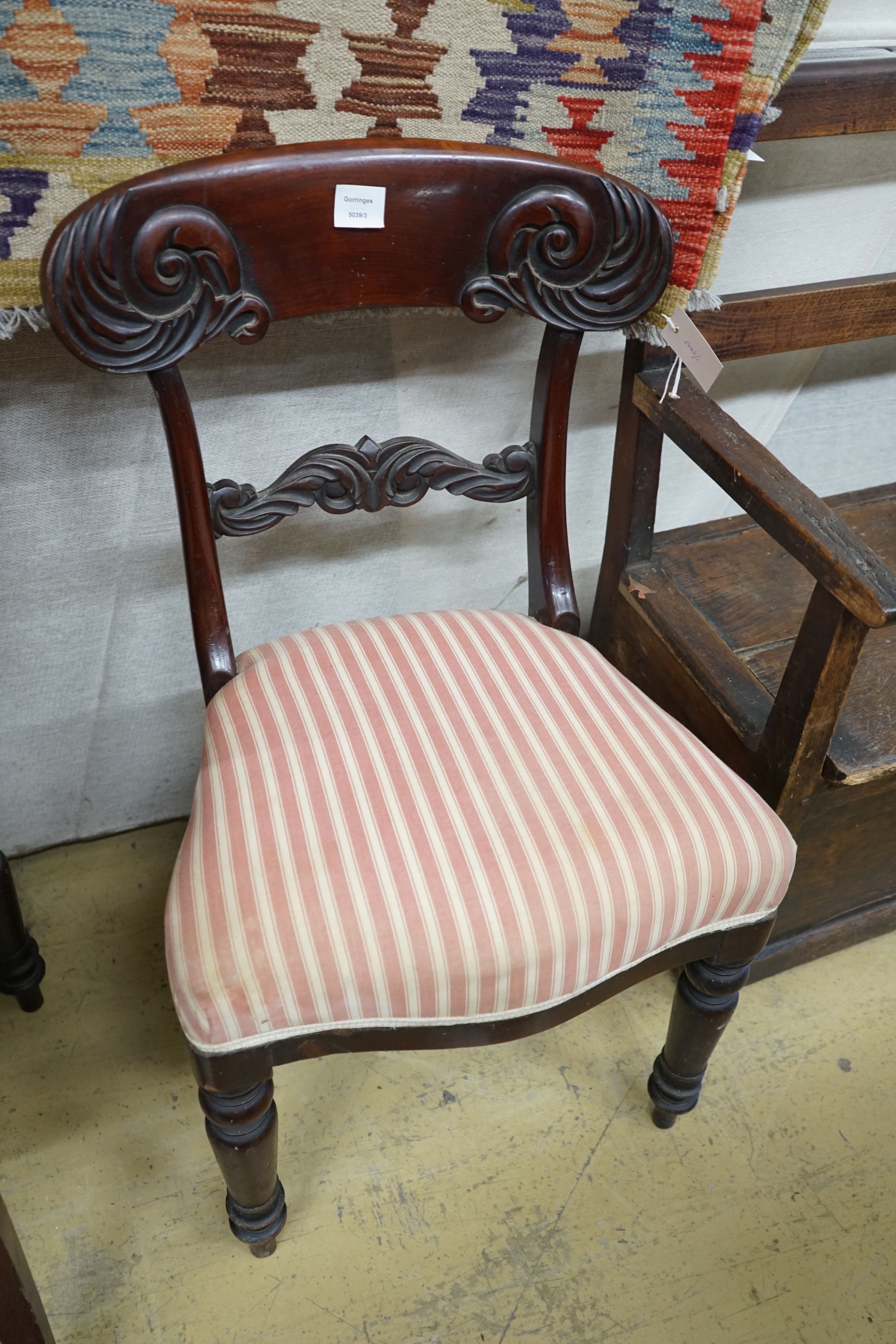 A set of eight early Victorian mahogany dining chairs